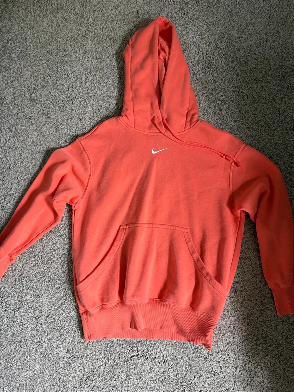 Nike Coral Hoodie with White Swoosh